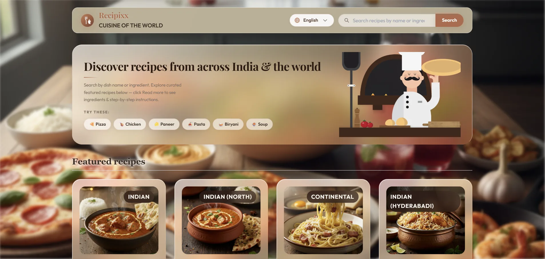 Recipixx — Recipe Discovery Platform